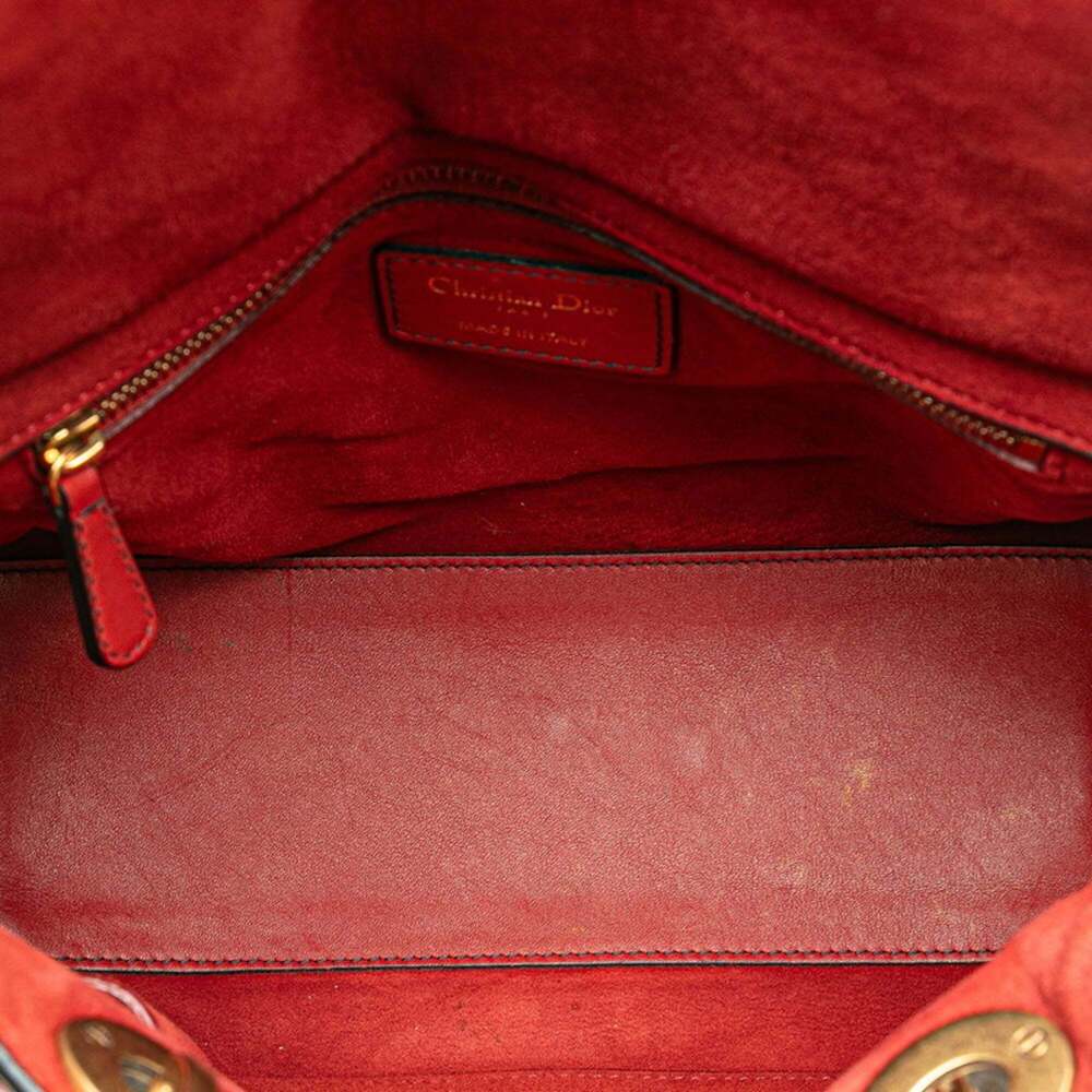 CHRISTIAN DIOR Red Lambskin Leather Shoulder Bag - Picture 6 of 9
